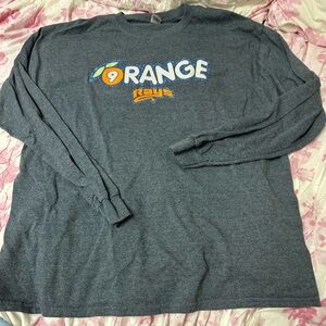 orange #9 long sleeve grey size Xl